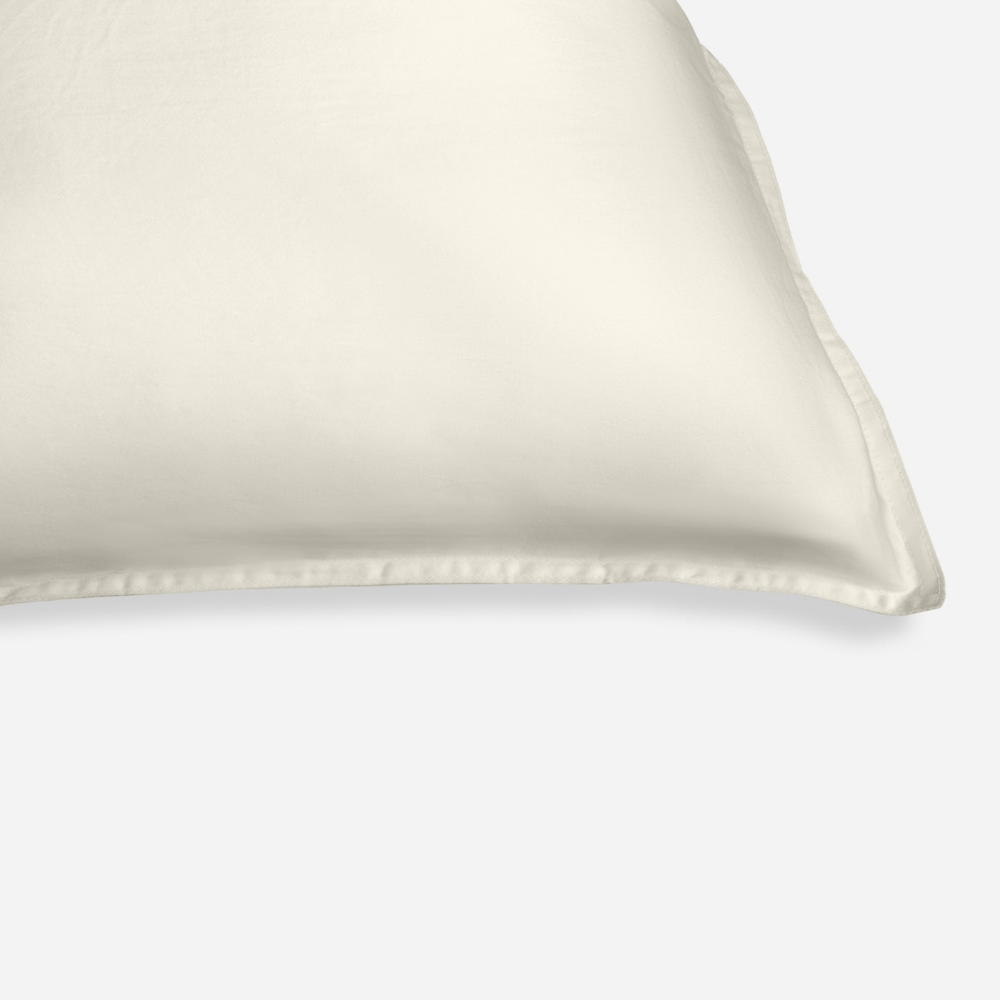 Kussensloop Katoen Satijn Naturel met randje