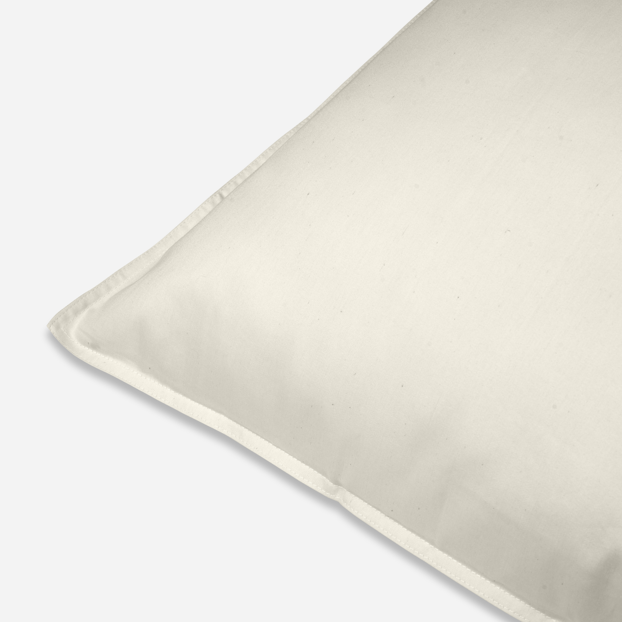 Kussensloop Katoen Satijn Naturel met randje