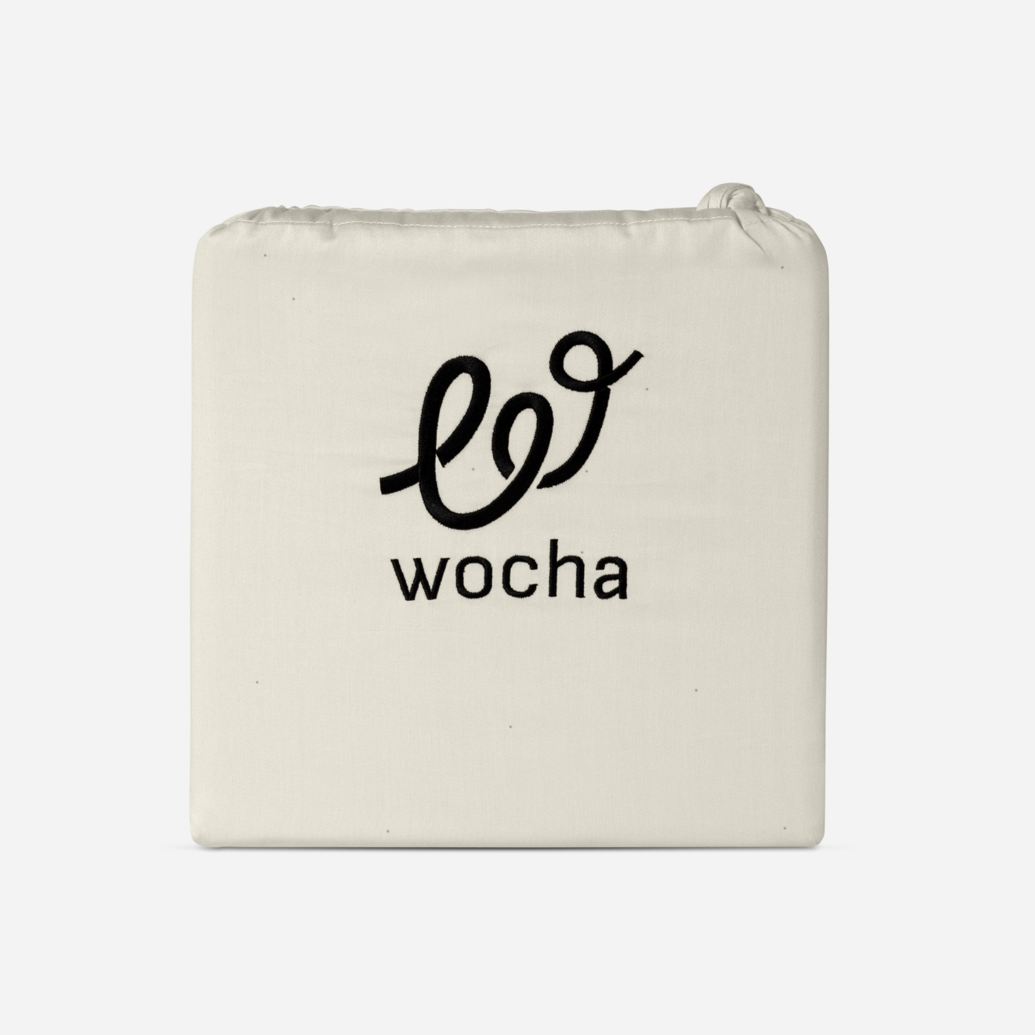 Verpakking voor kussenslopen set katoen satijn naturel