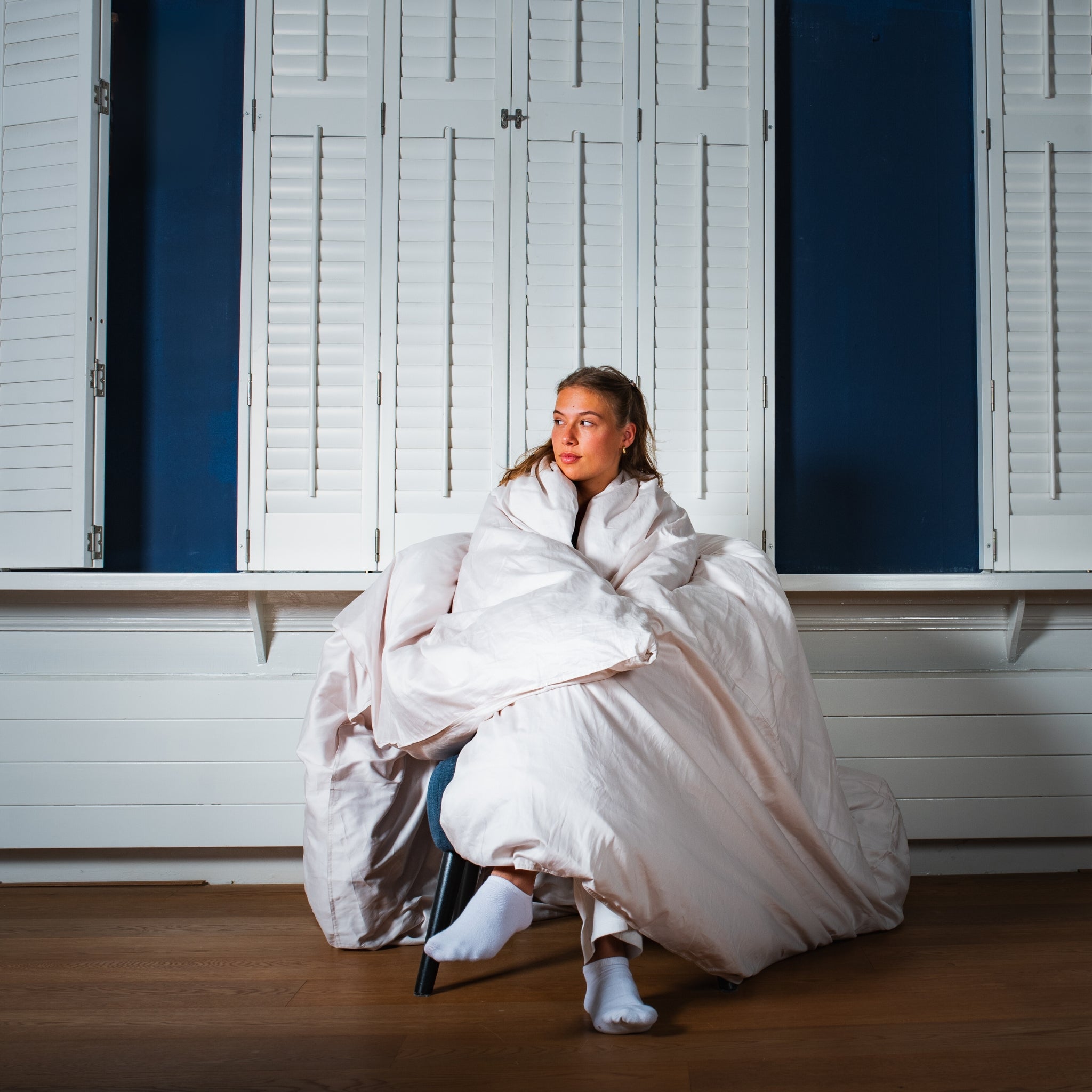 Dekbedovertrek katoen satijn creme