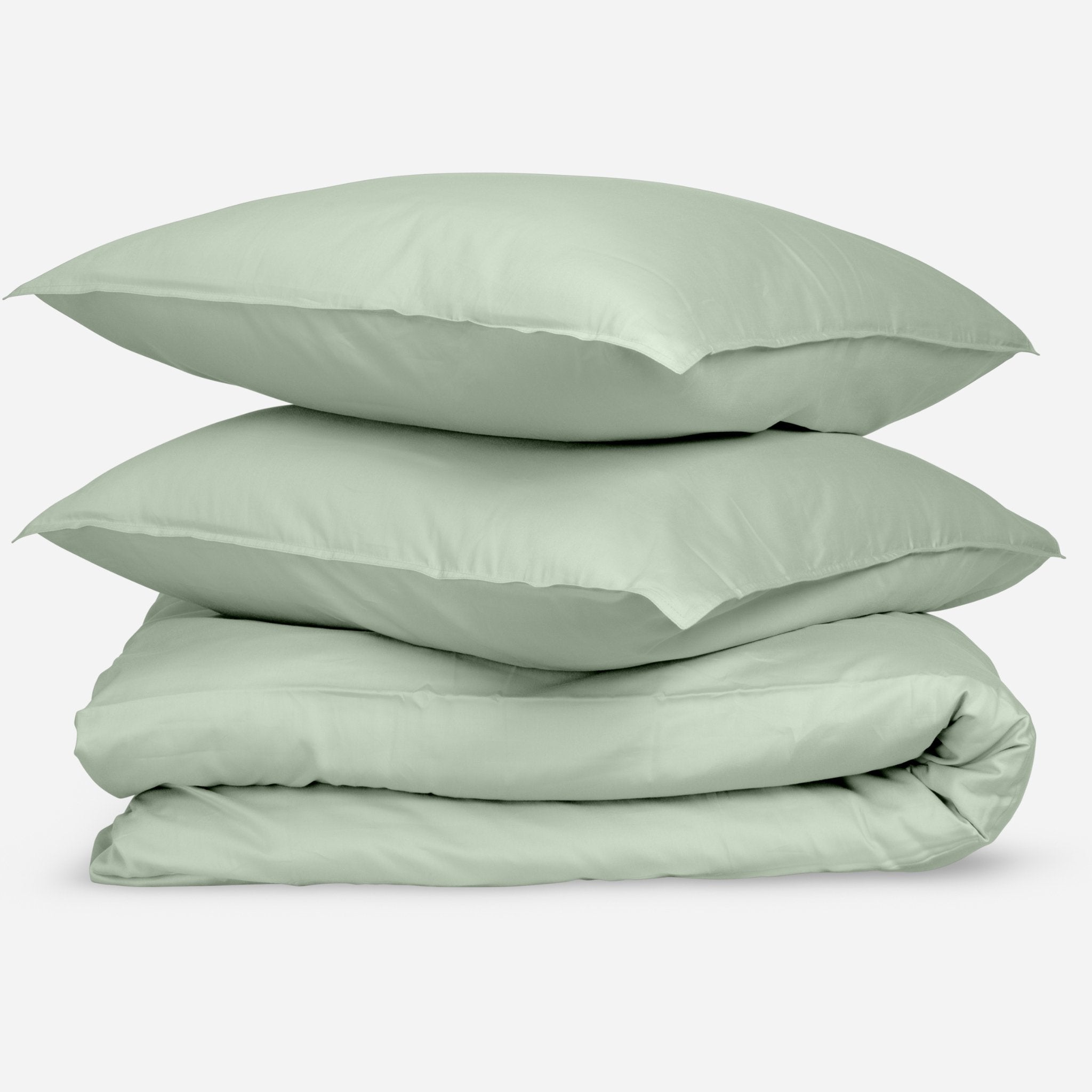 Bundel: Groen Katoen Satijn Dekbedovertrek & Hoeslaken - 
Katoen satijn dekbedovertrek met luxe glans – zacht en hypoallergeen voor een goede nachtrust