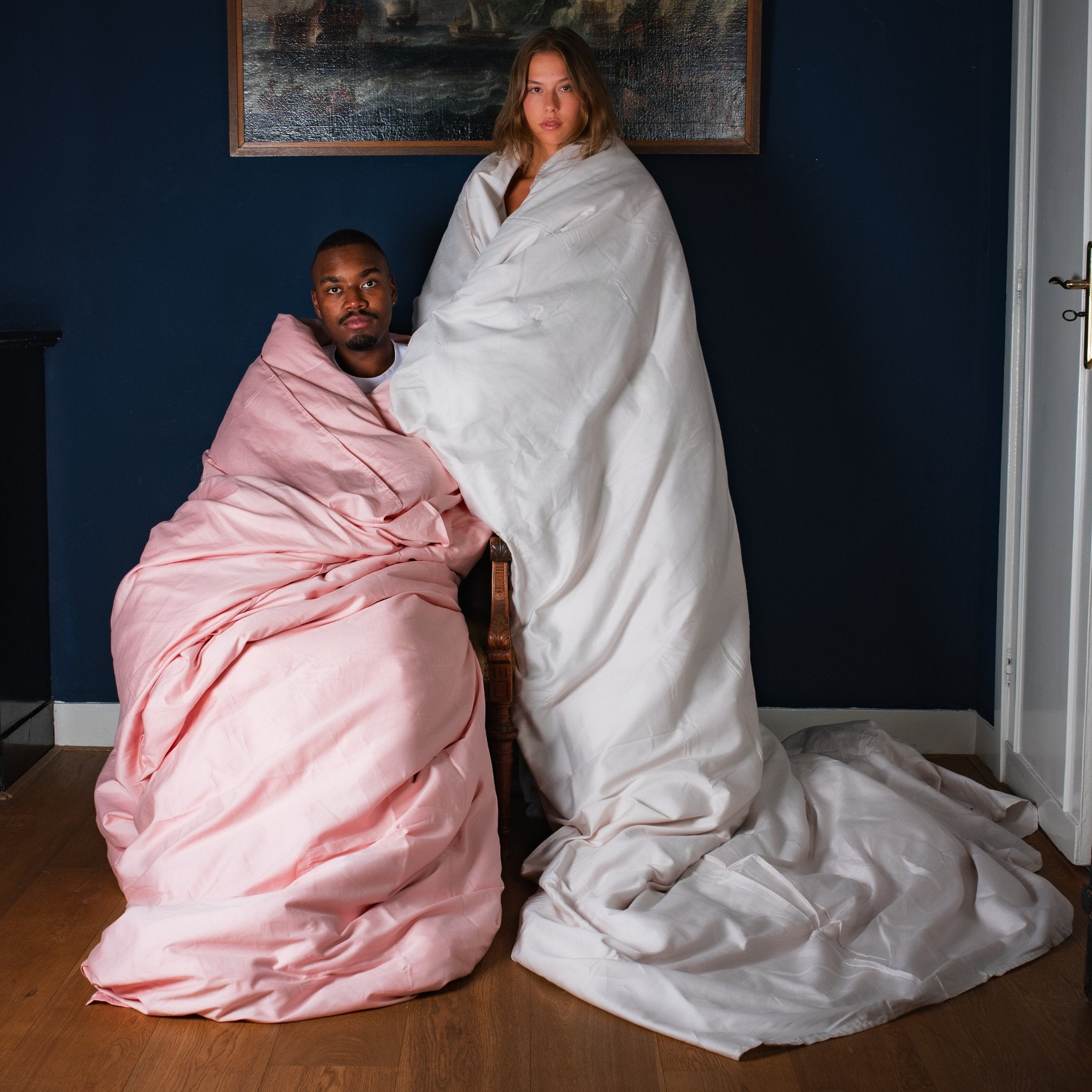 Dekbedovertrek katoen satijn roze