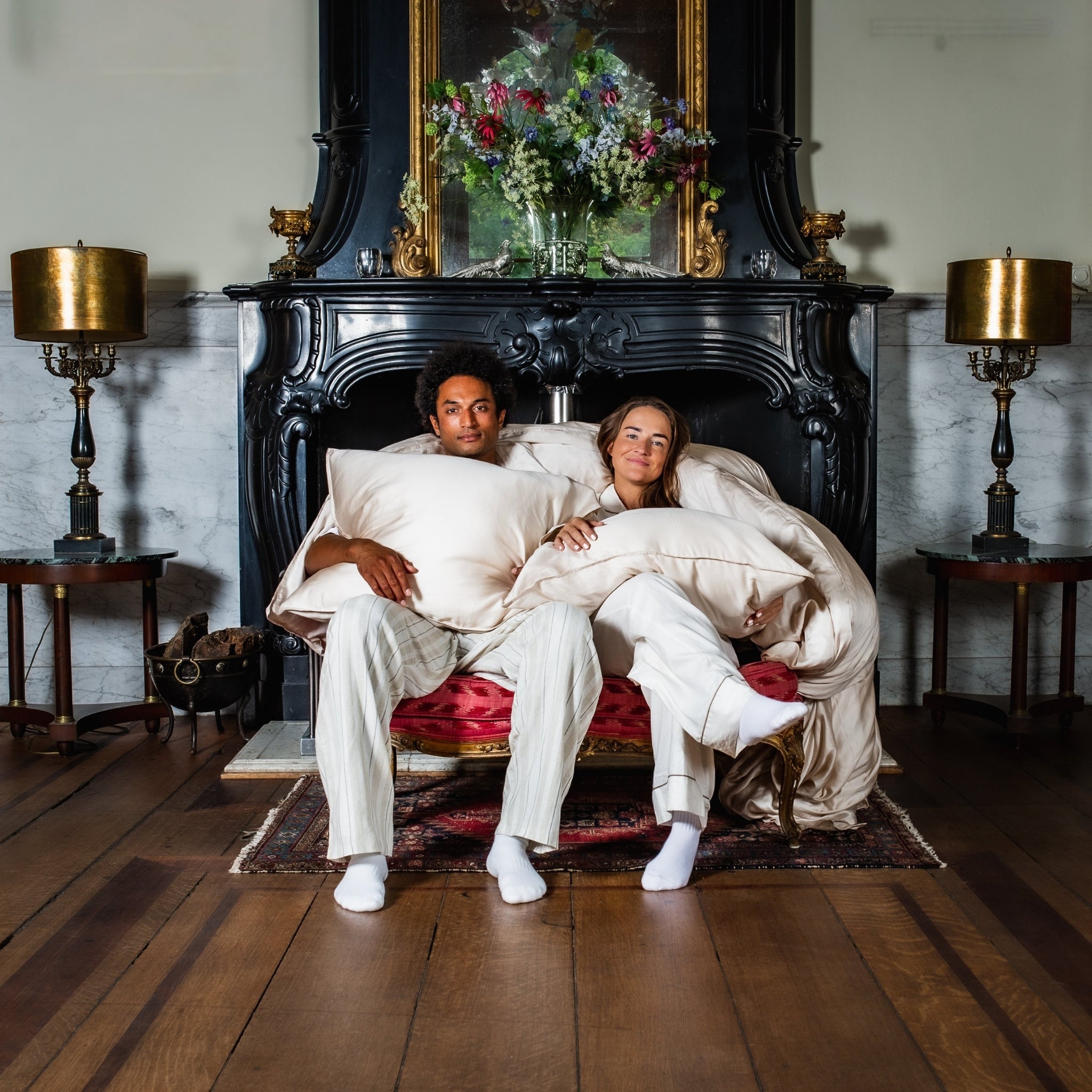 Dekbedovertrek tencel oatm*lk