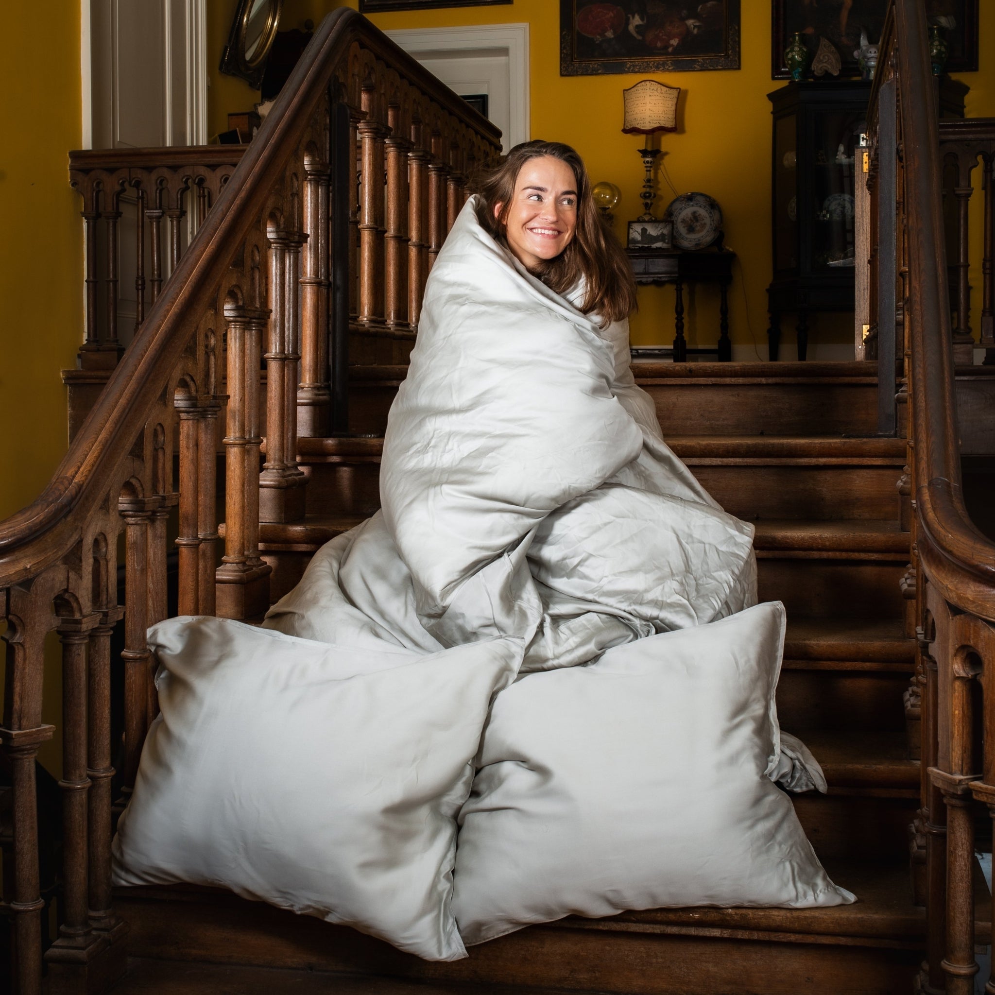 Kussenslopen Tencel Mistgrijs