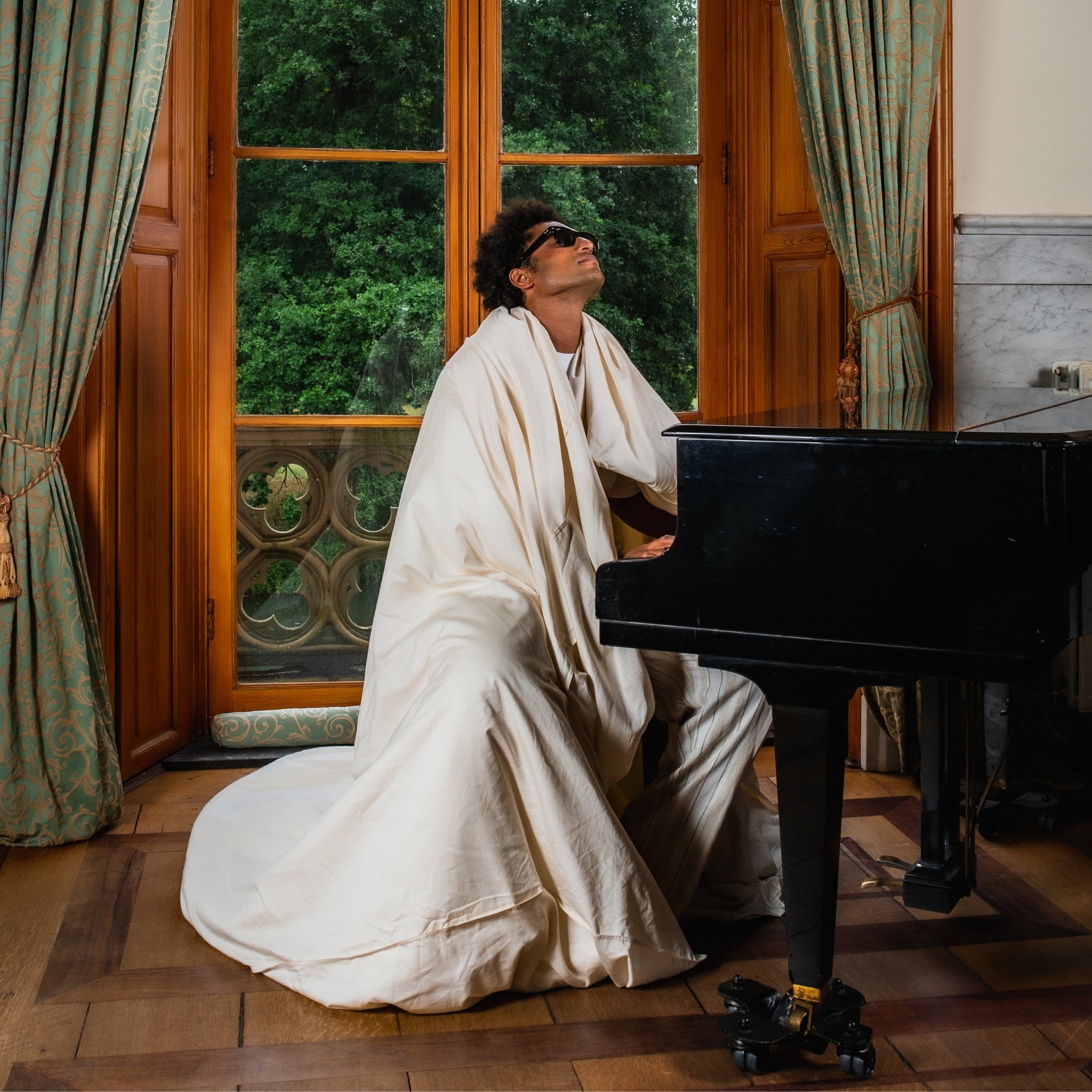 Dekbedovertrek katoen satijn natural