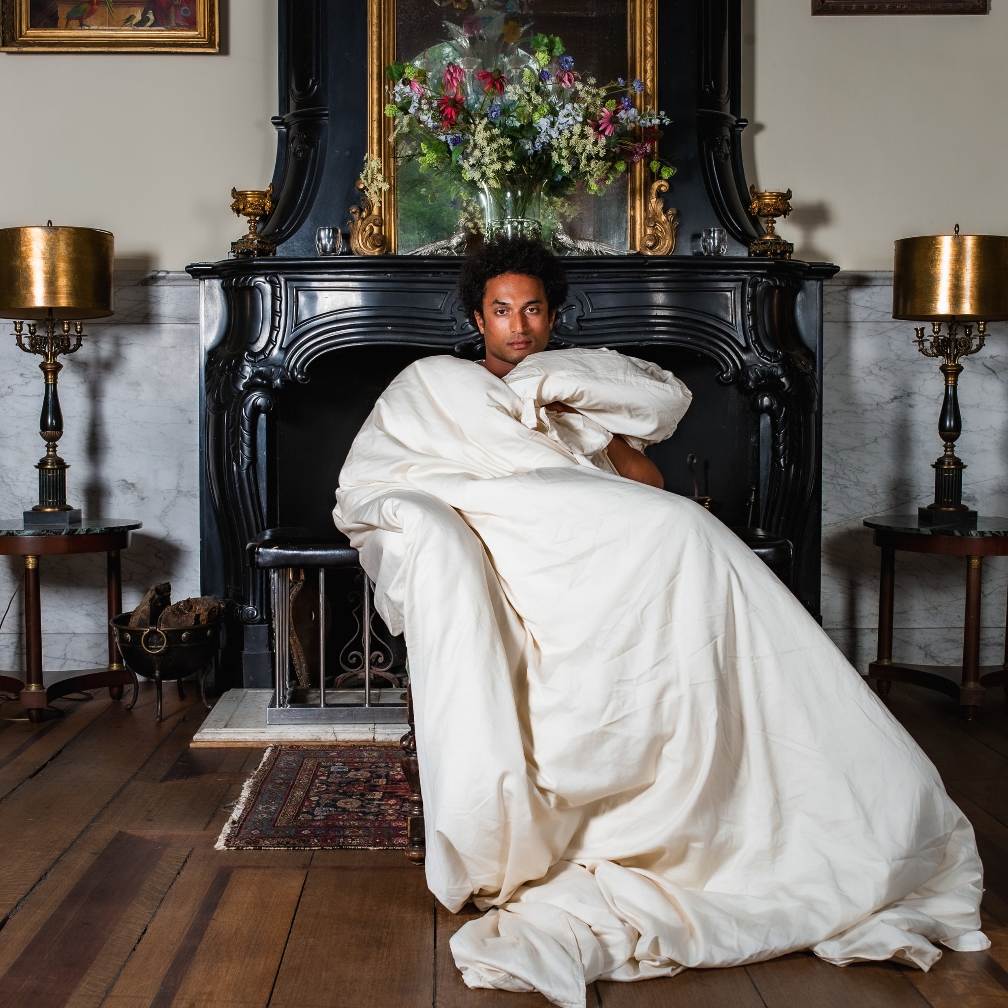 Dekbedovertrek katoen satijn natural