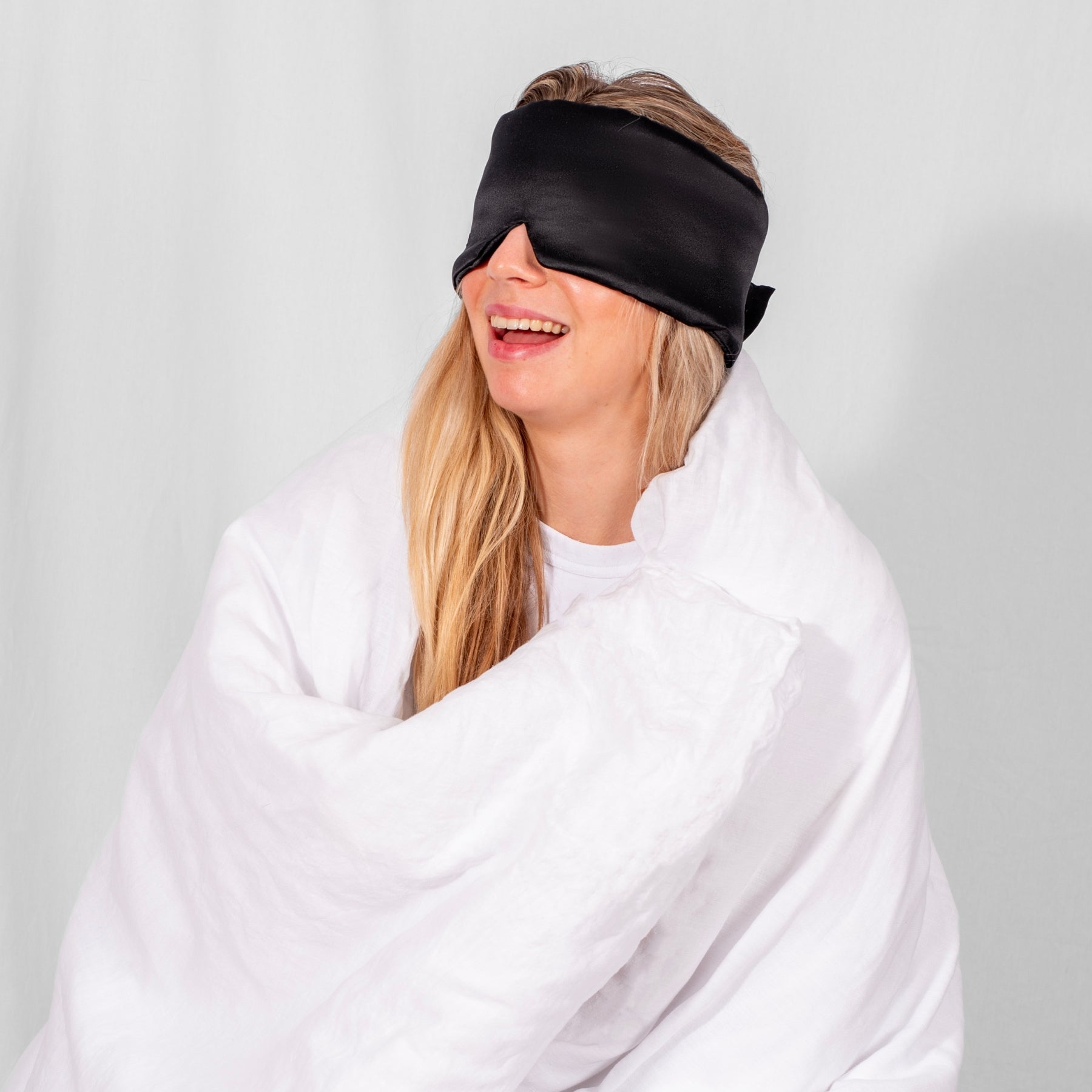 Zijden slaapmasker zwart